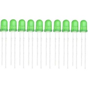 Resim 5mm Yeşil Led Paketi - 10 Adet 