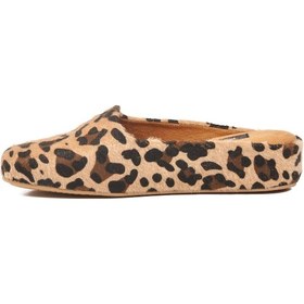 Resim Pierre Cardin Bej Leopar Hafif Tekstil Süet Önü Kapalı Kadın Ev Terliği Pc-55371 Z Bej 