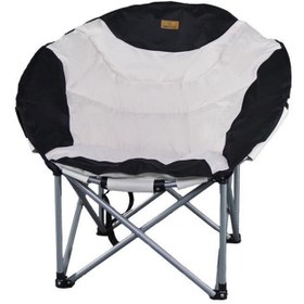 Resim Katlanır Kamp Piknik Sandalyesi - Madfox Moonchair Deluxe - Siyah/Gri - 547212 