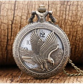 Resim Zincirli Askılı Kartal Modelli Antik Köstekli Saat 