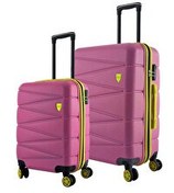Resim Louisiana Polo 1164 4x2 Teker Büyük ve Kabin Boy Pembe 2'li Valiz Seti 