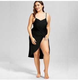 Resim Mor Düz Renk Sling Wrap Elbise Kadın Yaz Plaj Mayo Bikini Kapak Ups Mor 