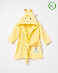 Resim Zürafalı Bornoz Sarı Sarı 