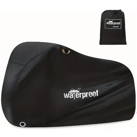 Resim Turcoshop11 Su Geçirmez 4xl Motosiklet Örtüsü, 210d Oxford Rüzgar Geçirmez Reflektif Sürgülü Kapak 
