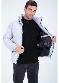 Resim Polo State Erkek Reglan Kol Dik Yaka Age Of State Baskılı Mont Gümüş 