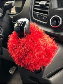 Resim HBSİ Vites Kolu Örgü Süs Kırmızı Renk 