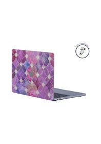 Resim Apple Uyumlu MacBook Air M1 Kılıf 13 İnç Flower04 Touchıd'li M1 Air A2337 A2179 A1932 İle Açık Pembe 