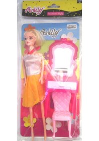 Resim Oyuncak Anlily Fashion Style Oyuncak Makyaj Masası Aynalı Koltukl 