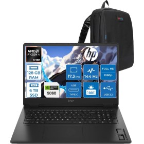 Resim Hp Omen 17-DB1022NT Amd Ryzen Aı 9 365 128GB Ddr5 6tb SSD Freedos RTX5060 8gb Gddr6 17.3 Inç Fullhd (1920 x 1080) 144Hz 7ms 300NITS IPS Taşınabilir Bilgisayar CD5N2EAF53 + Zetta Çanta 