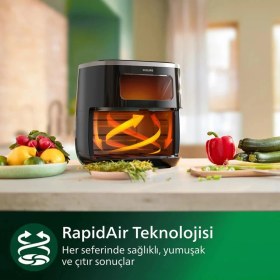 Resim Dokunmatik Ekranlı, Hızlı 7 Ön Ayarlı Hava Kızartma Makinesi, Sağlıklı Yaşam Için Xl 5,6lt 