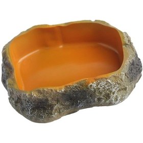 Resim Suntek Sürüngen Su Kasesi Dekoratif Reçine Küçük 