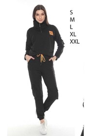 Resim 02Lady Fashion Kadın Eşofman Takımı Yarım Fermuarlı Komando Cepli Iki Iplik 