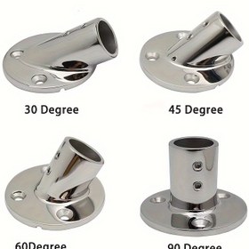 Resim Deniz Sınıfı 316 Paslanmaz Çelik El Korkuluğu Aparatı - Tekneler & Yatlar İçin Uygun, Korozyona Dayanıklı, Ayna Yüzey, 30°, 45°, 60°, 90° Açılarında Mevcut 