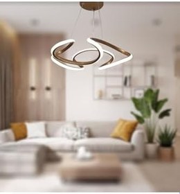 Resim TT AYDINLATMA TT307-35-ESK TT Aydınlatma Helezon Modeli Eskitme Boyalı (3 Renk Işık Modüllü) Led Avize Eskitme 
