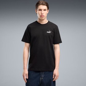 Resim PUMA Ess Relaxed No.1 Logo Tee Erkek Siyah Pamuklu Spor Tişört - 689153 01 