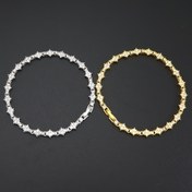 Resim Sentetik Zirkon Taşlı 925 Gümüş Avrupa ve Amerikan Kişilik Erik Çiçeği Haç Bilezik, Erkek ve Kadınlar için Çok Yönlü El Takısı, Günlük Kullanım Hediyesi 