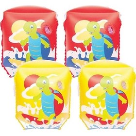 Resim Bestway Turtle Armbands Figürlü Şişme Deniz Kolluk 23 x 15 cm Kırmızı 