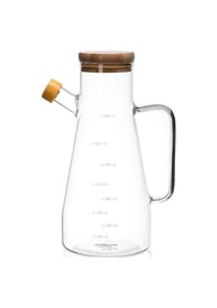 Resim Paçi 900ml Borosilikat Ölçekli Cam Yağdanlık Sirkelik Beyaz 