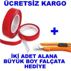 Resim Çift Taraflı Montaj Bantı Silikonlu Şeffaf Tape 19 MM x 5mt 