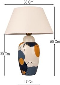 Resim Artemisentre Handmade Dekoratif Seramik Abajur - Modern Tek Başlıklı Tasarım, 50 cm Yükseklik, E27 Uyumlu Aydınlatma, A Enerji Sınıfı Kullanım, Dayanıklı Seramik Gövde, Salon ve Yatak Odası İçin Şık M 