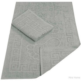 Resim 2 Li Banyo Ayak Havlusu %100 Pamuk 50x70 Cm Menesch Gri Çok Renkli 