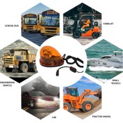 Resim Sarı 12V Salyangoz Tipi Döner Araba Alarm Işıkları Uyarı Işığı (Yurt Dışından) 