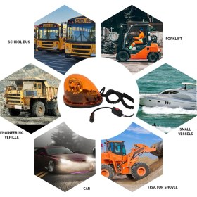 Resim Sarı 12V Salyangoz Tipi Döner Araba Alarm Işıkları Uyarı Işığı (Yurt Dışından) 