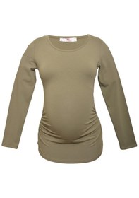 Resim Luvmabelly 2301-2309 Pamuklu Uzun Kollu Hamile T-shirt-haki 