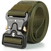 Resim Çok Fonksiyonlu Hızlı Çıkartmalı Tokalı Dayanıklı Erkek Bel Bandı Elastik Outdoor Antrenman Pantolon Kayışı 
