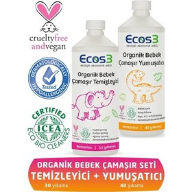 Resim Ecos3 Organik Bebek Çamaşır Seti 2'li 