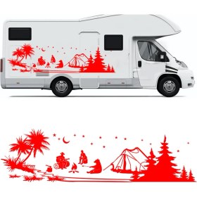 Resim Melek Pazarı Kampçı Ayı, Çadır Kampı, Kamp Karavan Sticker- S1738 