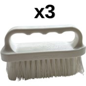 Resim Türkay 3'lü Türkay 13.5x7x4 cm Polietilen Kesme Tahtası Kesim Levhası Temizleme Fırçası 1862 