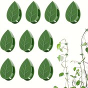 Resim 10 Adet Yeşil Plastik Tırmanma Duvarı Klipsleri, Kendinden Yapışkanlı Destek Sabitleme Kancaları, Yapışkan Bahçe Sarmaşığı Tutucu Pothos ve Dekoratif Için 