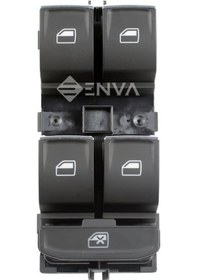 Resim Skoda Kodiaq Sol Ön Dörtlü Cam Açma Düğmesi 2017-2019 krom 