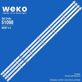 Resim Weko WKSET-6098 36267X4 SVK420AJ1_WICOP_7LED_REV03_20170504 4 ADET LED BAR 