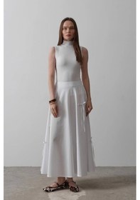 Resim Fiyonk Kloş Etek - Beyaz Beyaz 