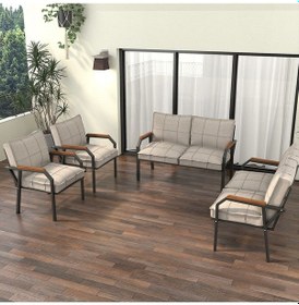 Resim Mygusi Hayal Kanepe Koltuk Takımı Metal - 2+2+1+1 Krem 