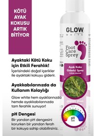 Resim Glow Whıte Ayak Koku Giderici Sprey 100 Ml Okaliptus & Nane Yağı Içerikli 