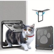 Resim 1 adet Kilitlenebilir Manyetik Kedi ve Küçük Köpekler için Tarama Pencere Kapısı - 20.32x25.4 cm Otomatik Kilitleme Flap, Dayanıklı ABS Malzemesi, Siyah, İç/Dış Mekan Kullanımı için Kolay Kurulum, Kaçmaların Önlenmesi ve Doğal Işık Sağlaması, Kedi Tarama Pencere Kapısı, İç Mekan Evcil Hayvan Güvenliği, Modern Evcil Hayvan Aksesuarı, Sağlam Yapı 