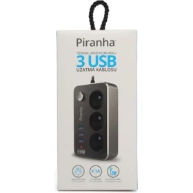 Resim Boss And Muse Beyaz Renk 3 Topraklı Priz 3 USB Port Şarj Akıllı Priz 