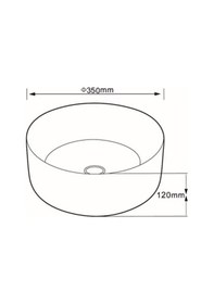 Resim Eva Banyo Lena E-7026 Tezgah Üstü Porselen Lavabo 