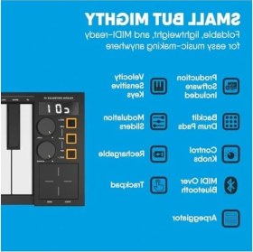 Resim Die Grup Taşınabilir ve Katlanabilir 49 Tuşlu Mıdı Klavye (Siyah) 