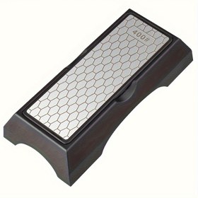 Resim Çift Taraflı Bileme Taşı, Elmas Kaba 400#/İnce 1000#, Tabanlı, Mutfak Bıçağı, Çekiç, Ayna, Ahşap İşleme için 