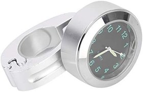 Resim Motosiklet Gidon Kadranlı Saat İzle Su Geçirmez Darbeye Dayanıklı Kolay Zaman Için Gümüş Alüminyum Alaşım 