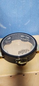 Resim Remo Skin Tef Tambourine Riq Marine W / Punched Cymbals 