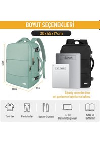Resim Haegs Laptop Sırt Çantası, Seyahat Çantası Hafif El Çantası Küçük Bavul Valiz, Uçak Onaylı Bagaj Çantası, Erkek Ve Bayan İçin, 15.6 İnç Notebook Dizüstü Bilgisayar Macbook Laptop Çantası, Yeşil 