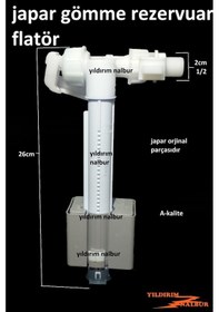 Resim Japar Kale Gömme Rezervuar İç Düz Model Takım Şamandıra Flatör Ya 