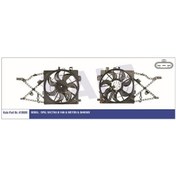 Resim KALE OTO Radyatör 419000 Fan Motoru Radyatör Vectra B 95-02 2.0 Td 2.5 V6 24V Davlumbazlı 240-160W-390Mm 