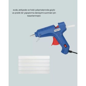Resim OEMTR 5 Silikon Hediyeli 40W Silikon Tabancası Ev ve Hobi Kullanımı 