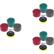 Resim Celestial Forge 48PCS 4 Inç Matkap Güç Fırçası Kiremit Yıkıcı Ovma Pedi Temizleme Kiti 4 Inç Disk Ped Tutucu 3 Farklı Sertlik (Yurt Dışından) 